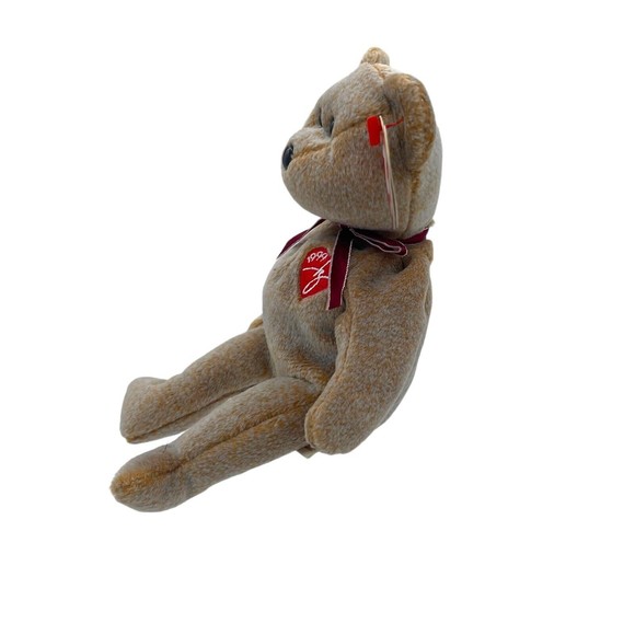 TY Beanie Baby Babies 1999 SIGNATURE TEDDY Brown Bear Heart Vintage RETIRED - Picture 2 of 9